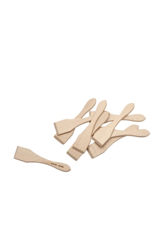 10 mini spatules à raclette en bois - 14 cm