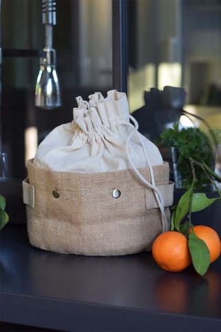 Panier de conservation en coton biologique - 19,5 x 15 x 12 cm
