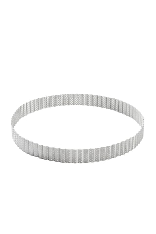 Cercle à tarte perforé en acier inoxydable - 28 x 3 cm
