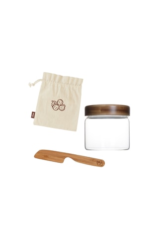 Ensemble pâte à tartiner en verre borosilicate et bambou - 3 pièces