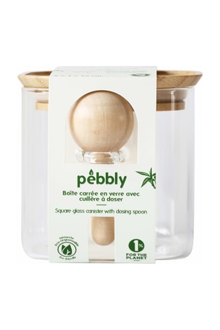 Boîte de conservation en verre borosilicate avec couvercle en bambou - 80 cl