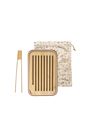 Coffret boulanger en bambou et coton biologique - 3 pièces