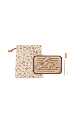 Coffret boulanger en bambou et coton biologique - 3 pièces