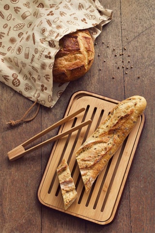 Coffret boulanger en bambou et coton biologique - 3 pièces