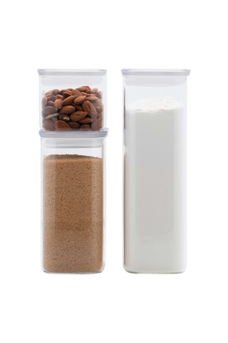 3 boîtes de conservation et couvercle en verre borosilicate - 47 à 180 cl