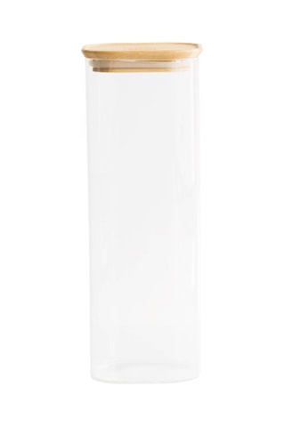 Boîte de conservation en verre borosilicate avec couvercle en bambou - 220 cl