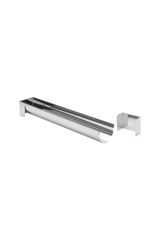 Gouttière à buche en acier inoxydable - 50 x 9 x 7,3 cm