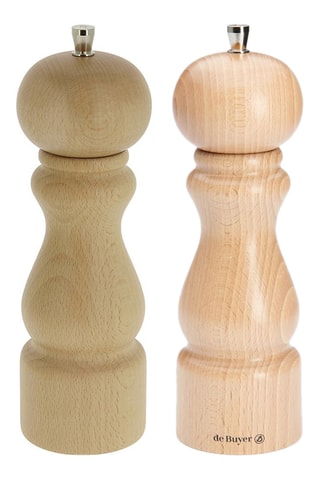 Moulins à sel et poivre en bois - 2 pièces