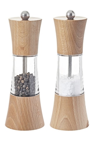 Moulins à sel et poivre en bois - 2 pièces