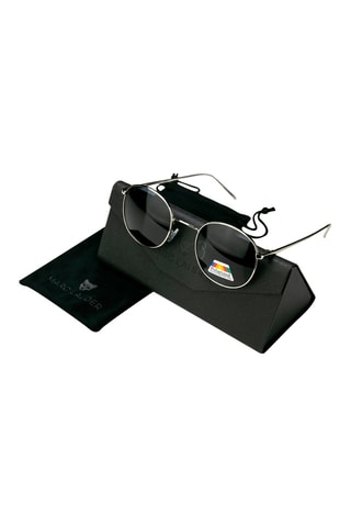 Occhiali da sole polarizzati unisex - Categoria 3 - Nero e argentato