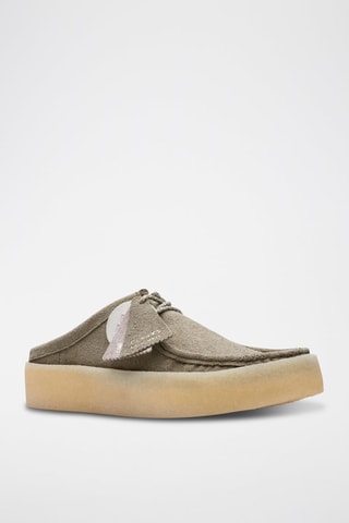 Mules en nubuck Wallabee Cup Lo - Vert olive