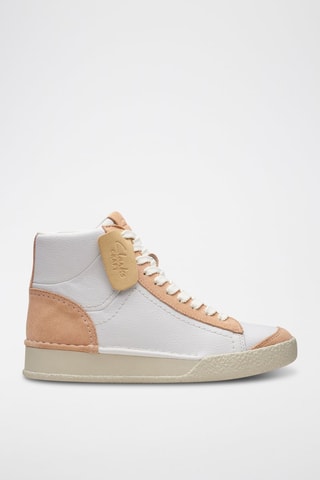 Baskets montantes en cuir CraftCup Rise - Rose clair