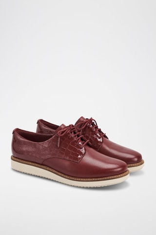 Derbys en cuir Glick - Bordeaux