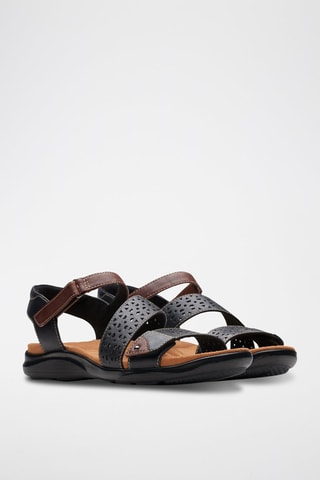 Sandales en cuir Kitly Way - Noir et marron