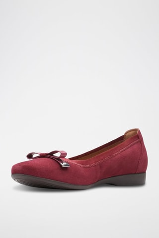 Ballerines en nubuck Darcey - Rouge