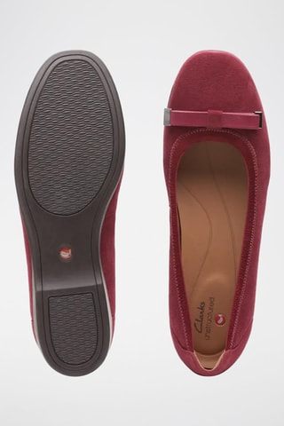 Ballerines en nubuck Darcey - Rouge