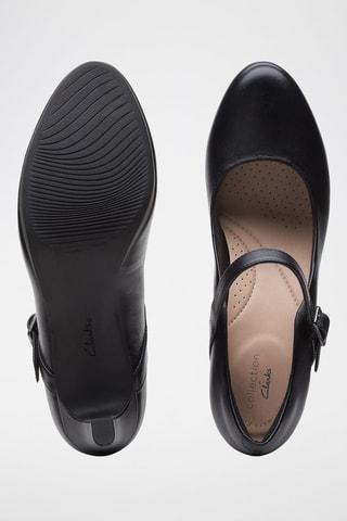 Babies à talons en cuir Ambyr - Noir