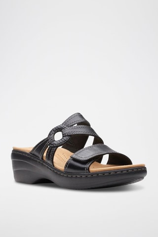 Mules à talons en cuir Merliah - Noir