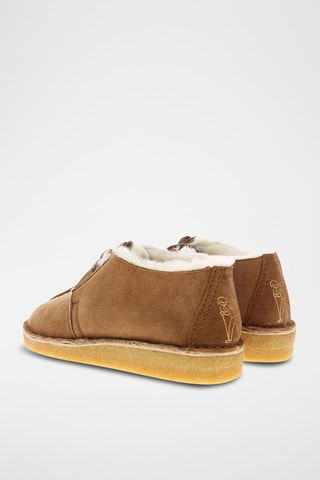 Low boots fourrés en cuir Desert - Marron