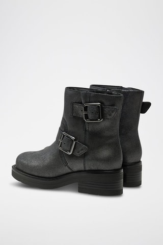 Bottines en cuir Rebelle - Gris foncé