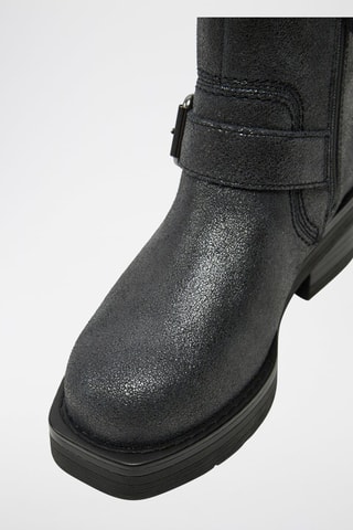 Bottines en cuir Rebelle - Gris foncé