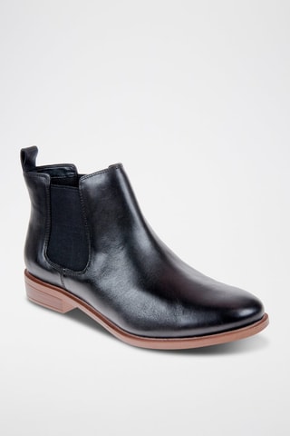 Bottines Chelsea en cuir Taylor Shine - Noir