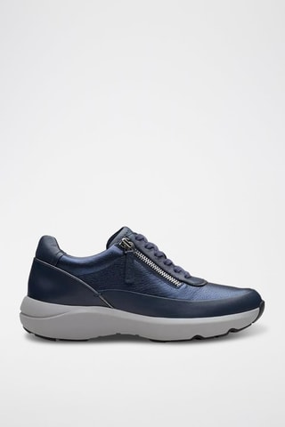 Baskets en cuir Tivoli - Bleu marine