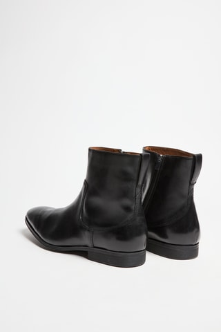 Boots en cuir Gilman Zip - Noir