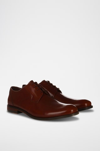 Derbys en cuir Edward Plain - Marron