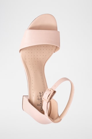 Sandales à talons en cuir Deva Mae - Beige