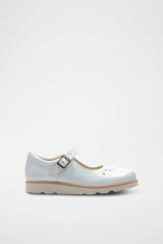 Ballerines en cuir Crown Jump - Blanc nacré