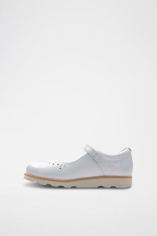 Ballerines en cuir Crown Jump - Blanc nacré