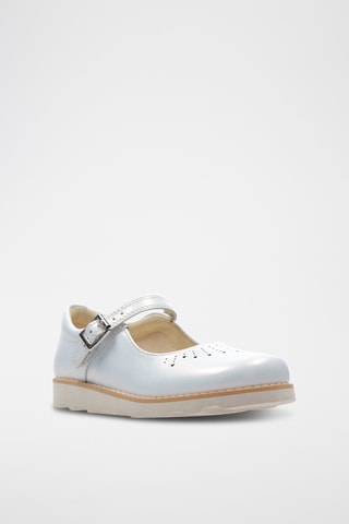 Ballerines en cuir Crown Jump - Blanc nacré