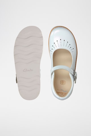 Ballerines en cuir Crown Jump - Blanc nacré