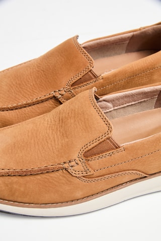 Chaussures bateau en cuir Un Pilot Step - Marron clair