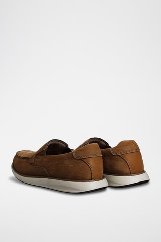Chaussures bateau en cuir Un Pilot Step - Marron