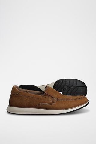 Chaussures bateau en cuir Un Pilot Step - Marron