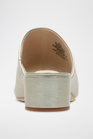 Mules à talons en cuir Orabella Daisy - Argenté