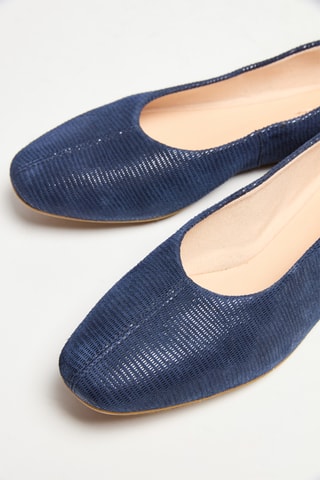 Ballerines en cuir Chia Violet - Bleu marine