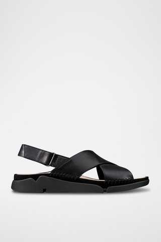 Sandales en cuir Tri Alexia - Noir