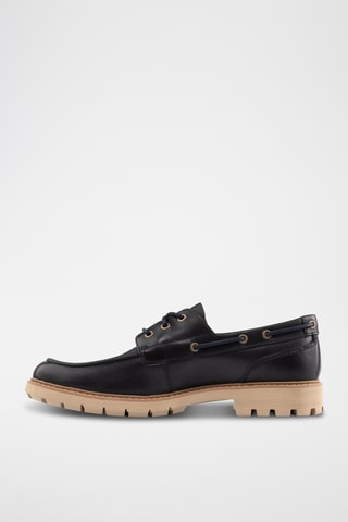 Chaussures bateau en cuir Batcombe Sail - Noir