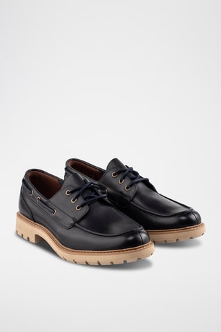Chaussures bateau en cuir Batcombe Sail - Noir