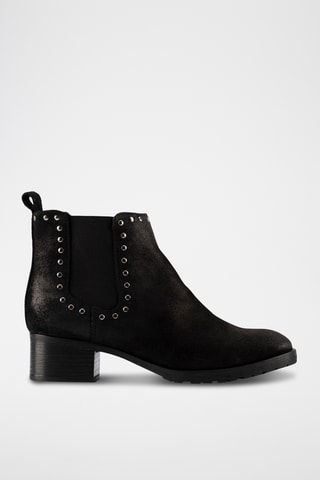 Bottines en cuir Mila Top - Noir