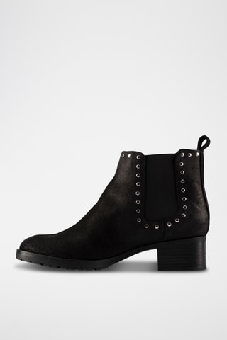 Bottines en cuir Mila Top - Noir