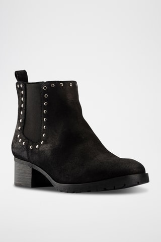 Bottines en cuir Mila Top - Noir