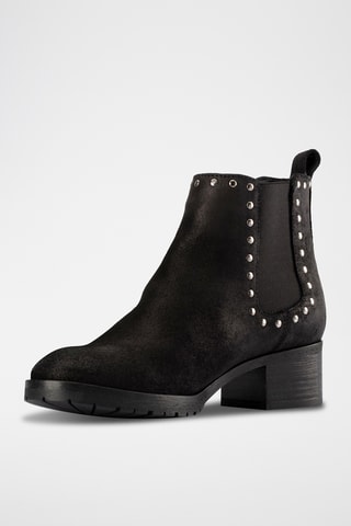 Bottines en cuir Mila Top - Noir