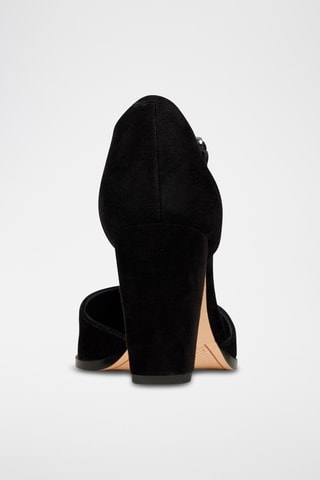 Salomés en nubuck Kaylin85 Tbar2 - Noir