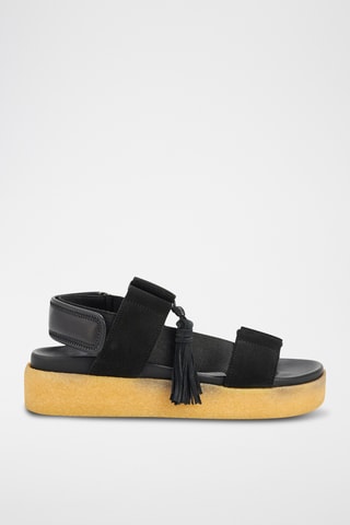 Sandales plateformes en nubuck Crepe Sndl - Noir