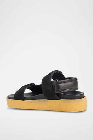 Sandales plateformes en nubuck Crepe Sndl - Noir