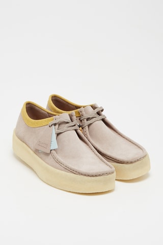 Mocassins plateformes en cuir suédé Wallabee Cup - Beige